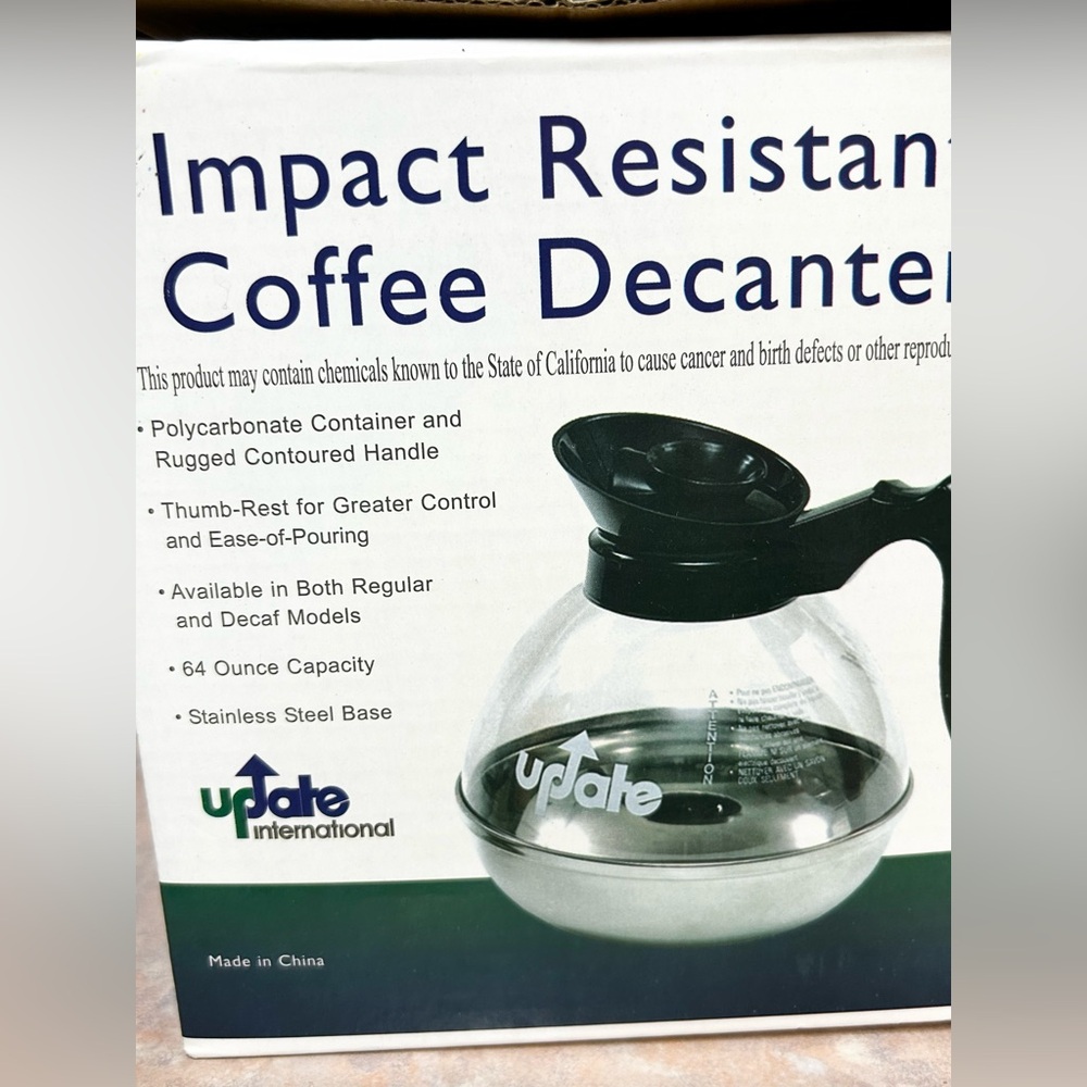 Update International 64 oz. Impact Resistant Coffee Decanter Carafe